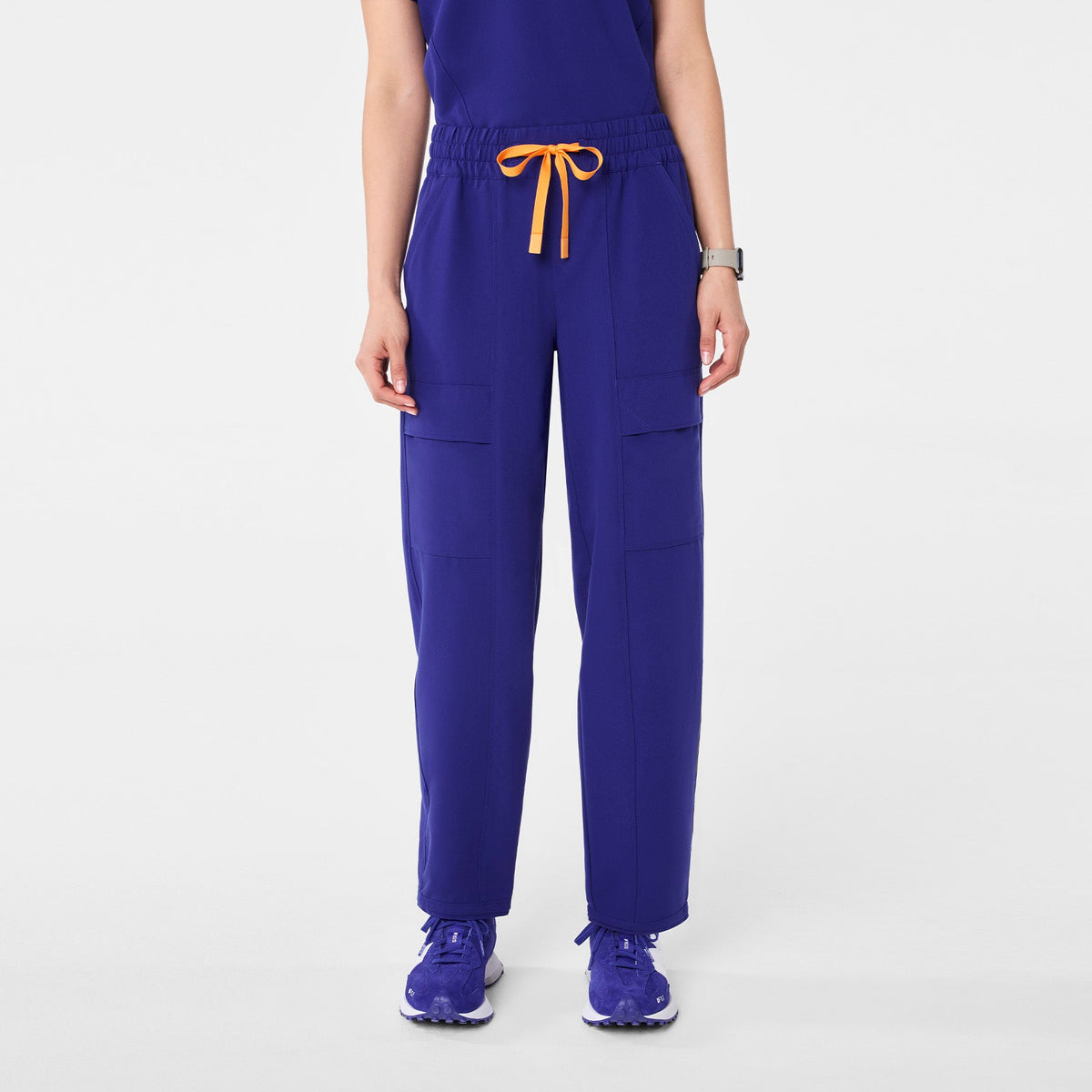 Giuliana High-Rise Barrel-Leg Scrub Pant - Deep Royal Blue