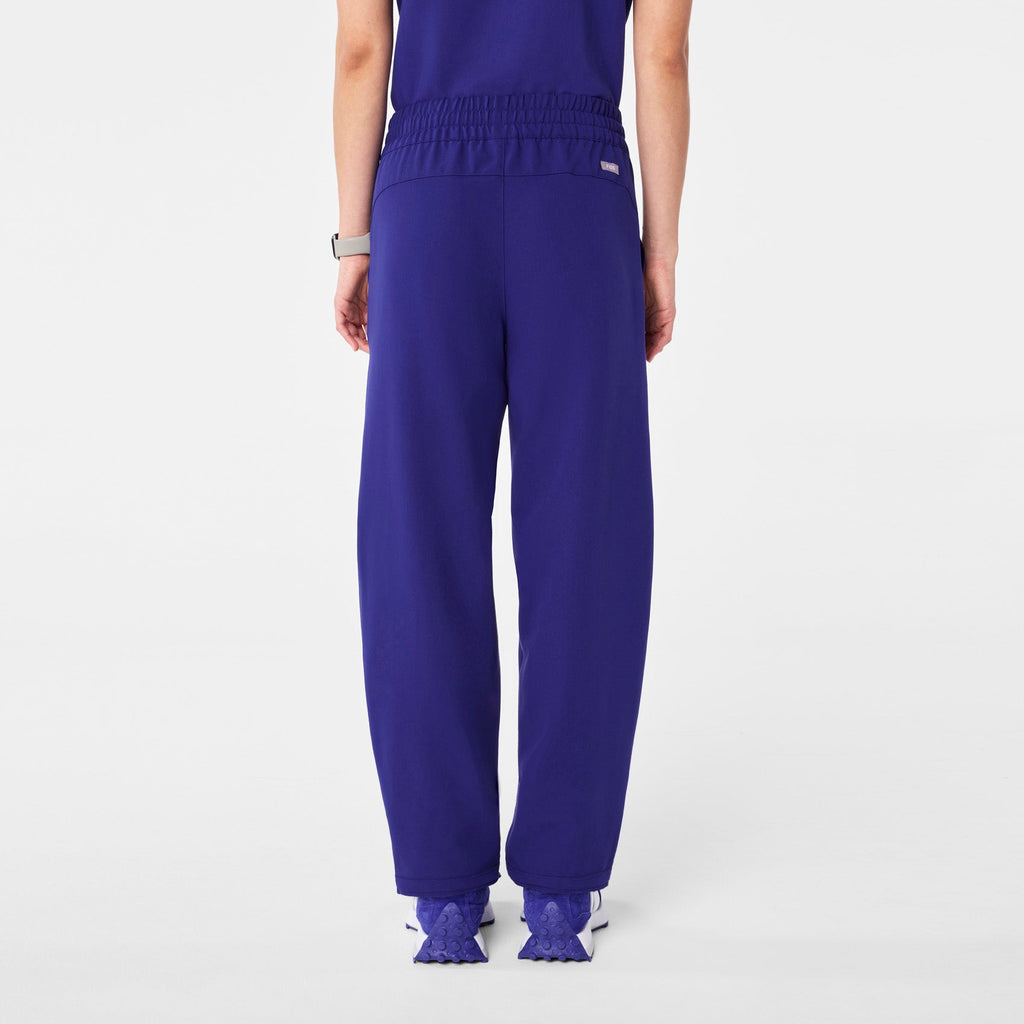 Giuliana High-Rise Barrel-Leg Scrub Pant - Deep Royal Blue