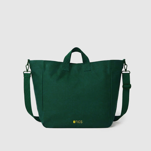 A Very Large Needle Detachable Strap Tote - Forest Green