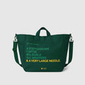 A Very Large Needle Detachable Strap Tote - Forest Green