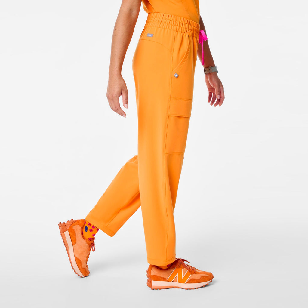 Giuliana High-Rise Barrel-Leg Scrub Pant - Creamsicle