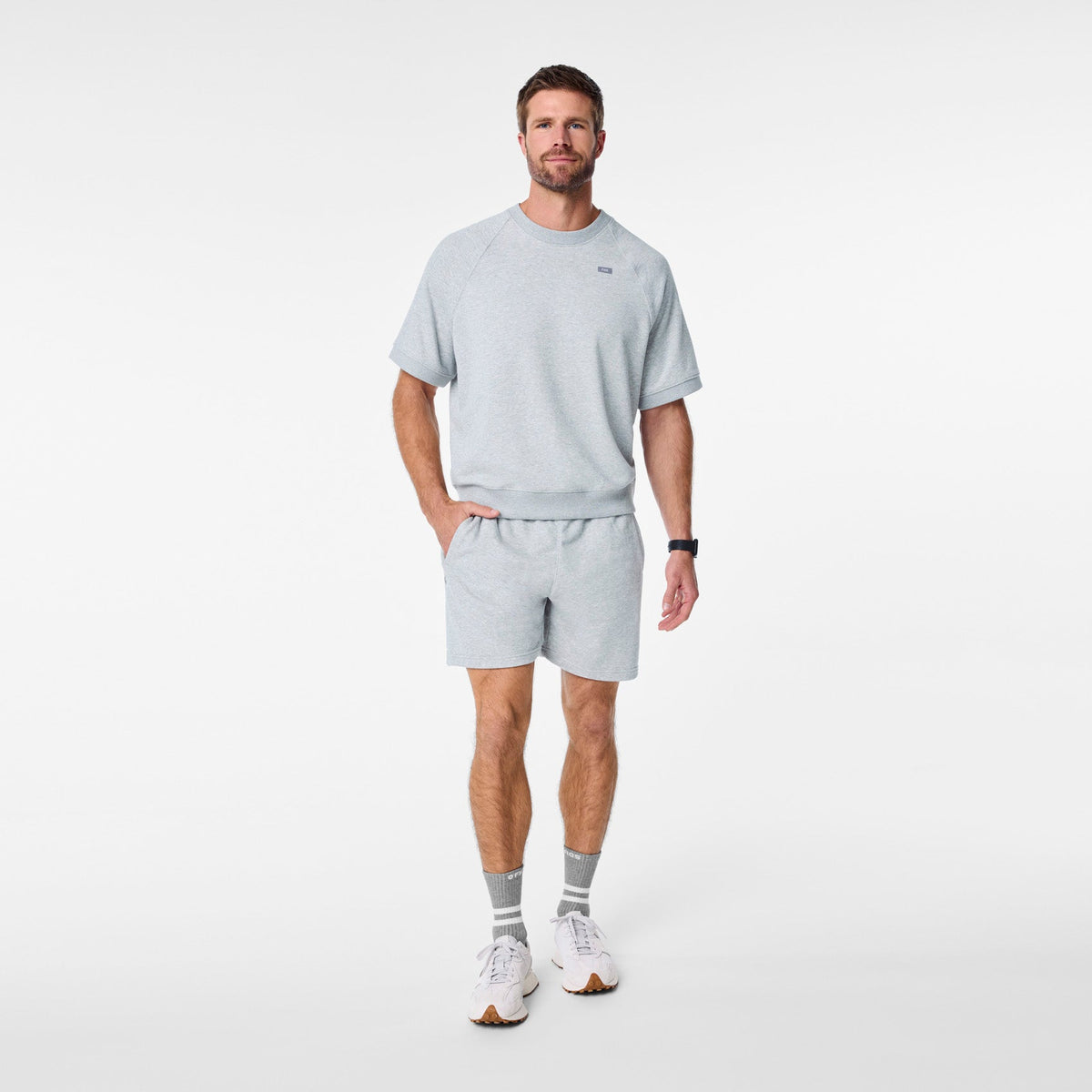 Elliot Short-Sleeve Sweatshirt - Heather Grey