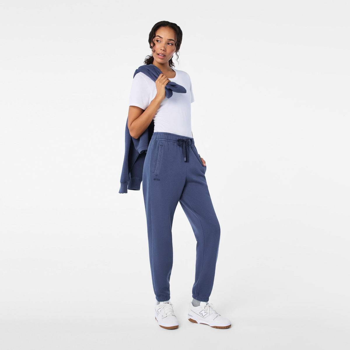 Hayden Vintage Wash Jogger Sweatpants - Quiet Navy