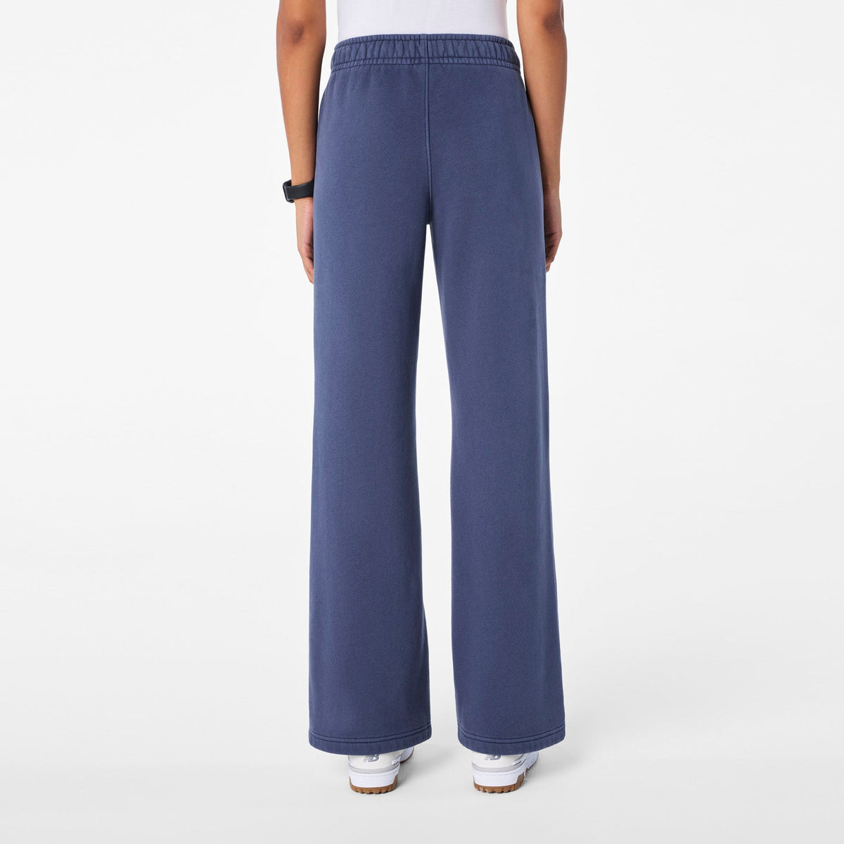 Hayden Vintage Wash Wide-Leg Sweatpants - Quiet Navy