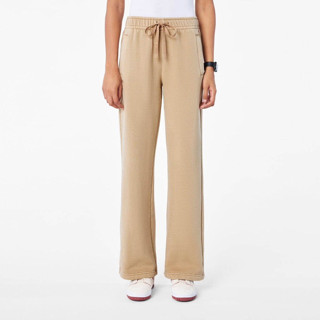 Hayden Vintage Wash Wide-Leg Sweatpants - Sequoia