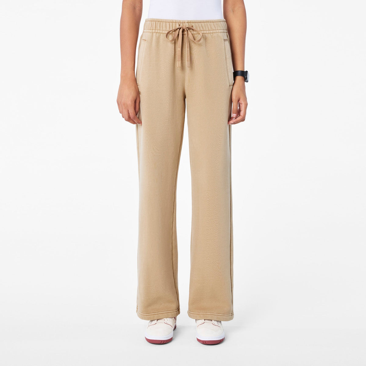 Hayden Vintage Wash Wide-Leg Sweatpants - Sequoia