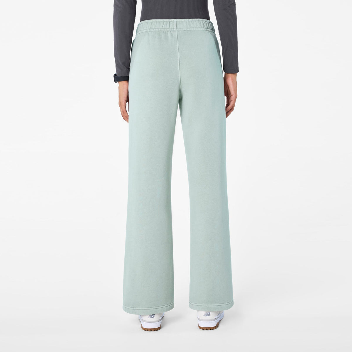 Hayden Vintage Wash Wide-Leg Sweatpants - Soft Sage