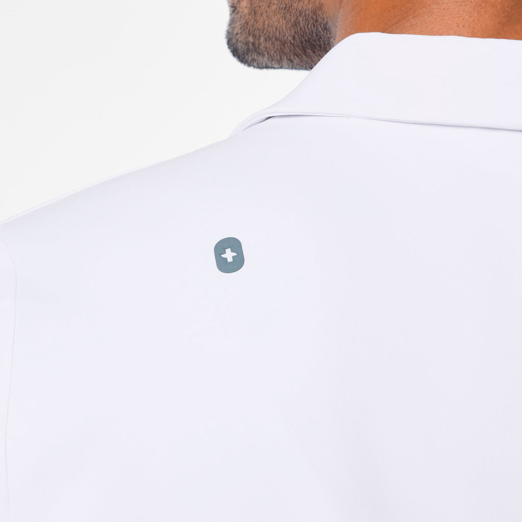 Harlem Short Slim Lab Coat - White