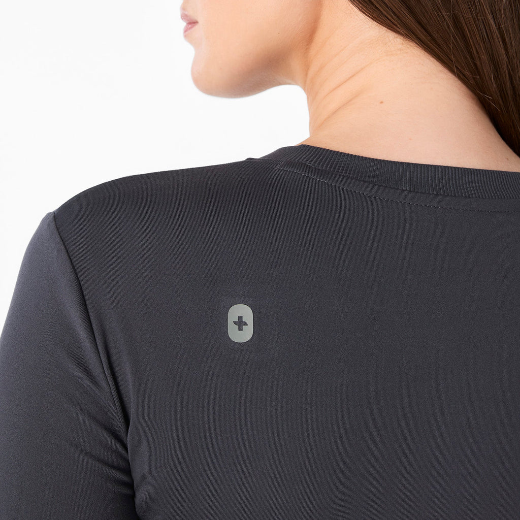 Cary Maternity Long-Sleeve Underscrub - Charcoal