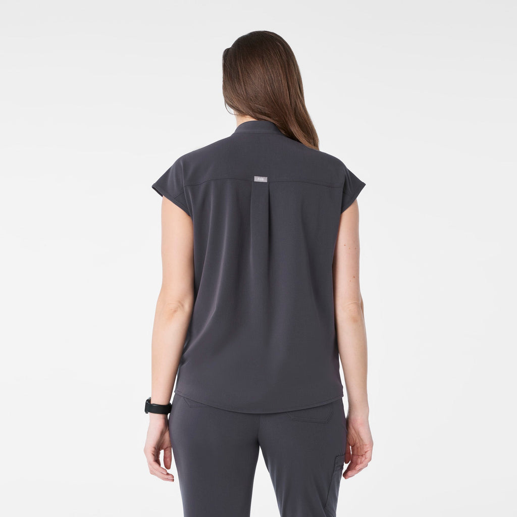 Rafaela Maternity Scrub Top - Charcoal