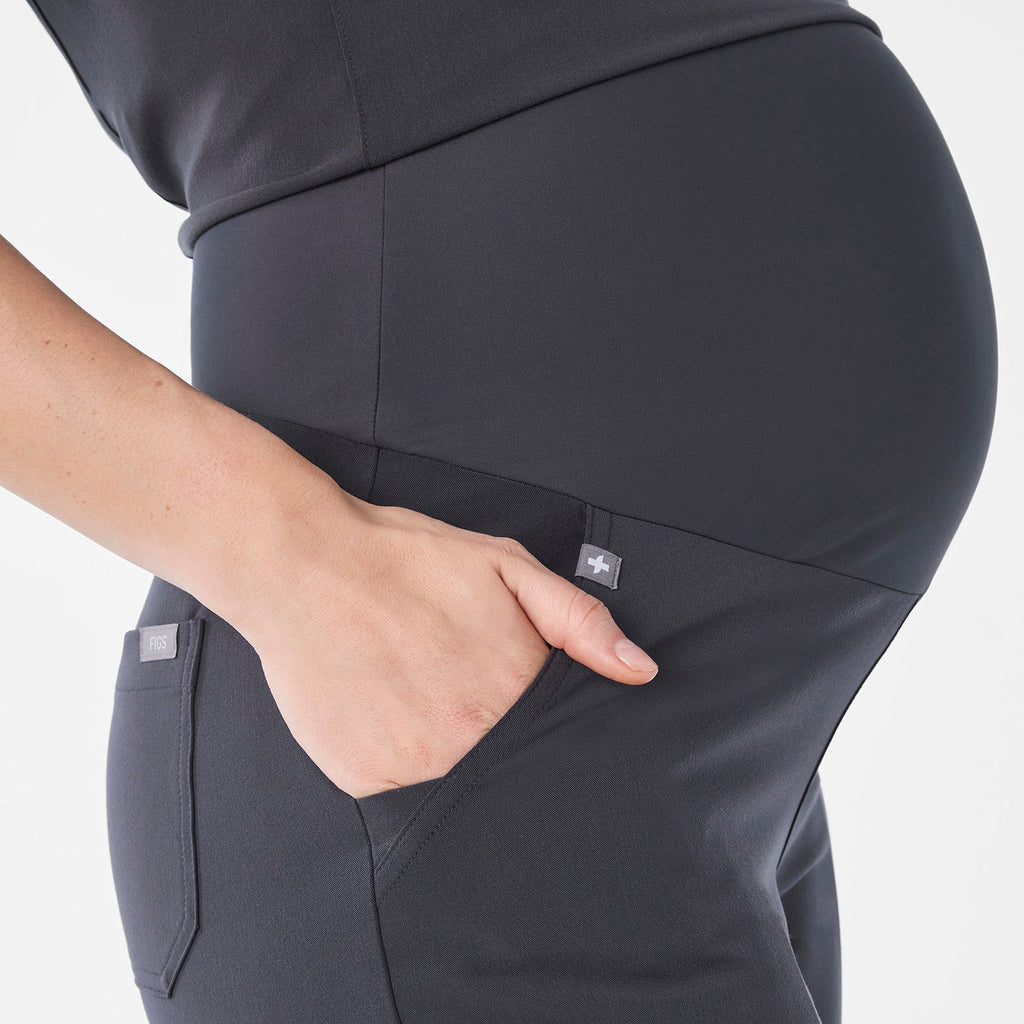 Zamora Maternity Jogger Scrub Pant - Charcoal