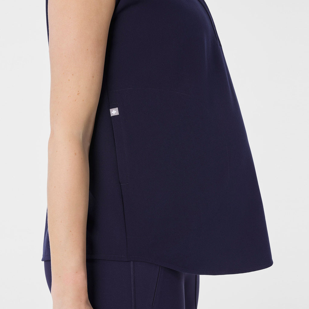 Rafaela Maternity Scrub Top - Navy