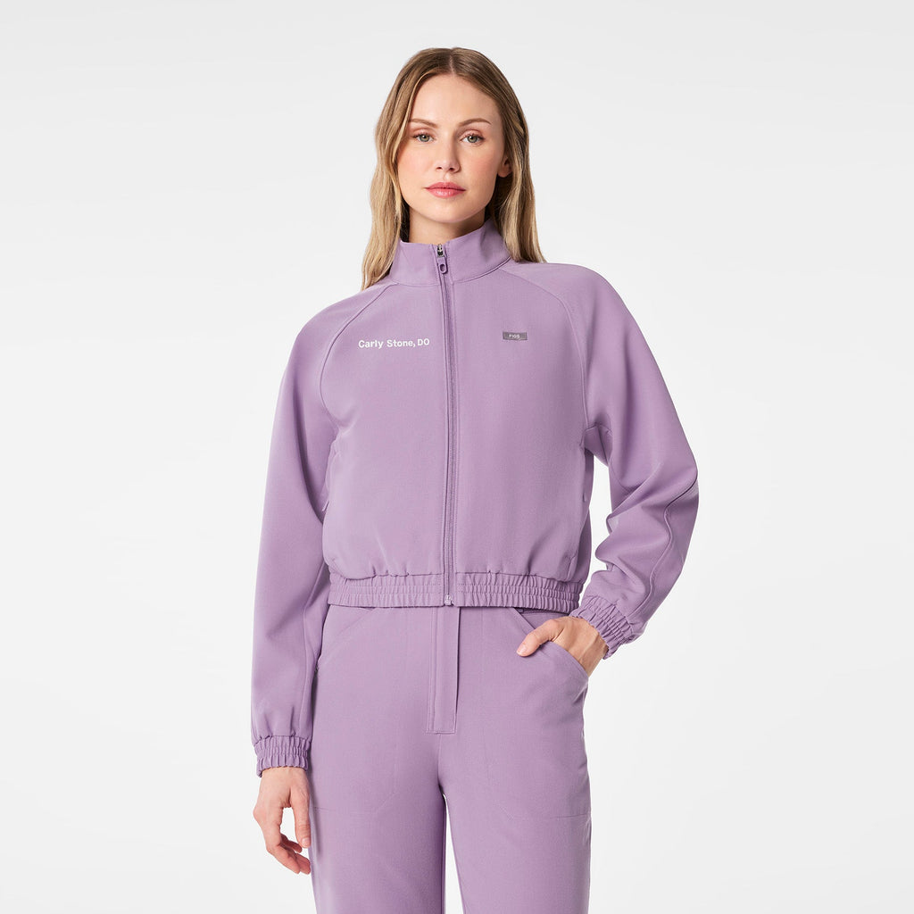 Sydney Cropped Scrub Jacket - Purple Haze