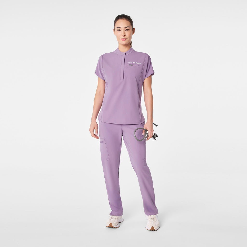 Montex Relaxed Scrub Top - Purple Haze