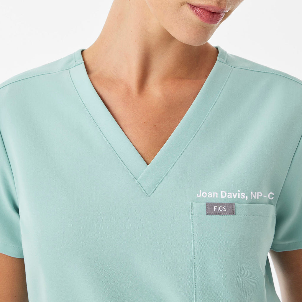 Catarina Scrub Top™ - Seaglass