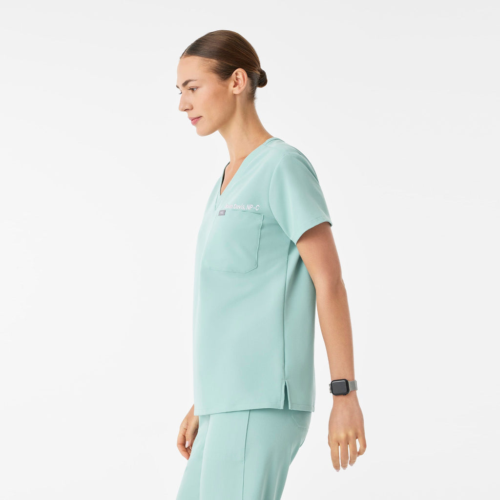 Catarina Scrub Top™ - Seaglass