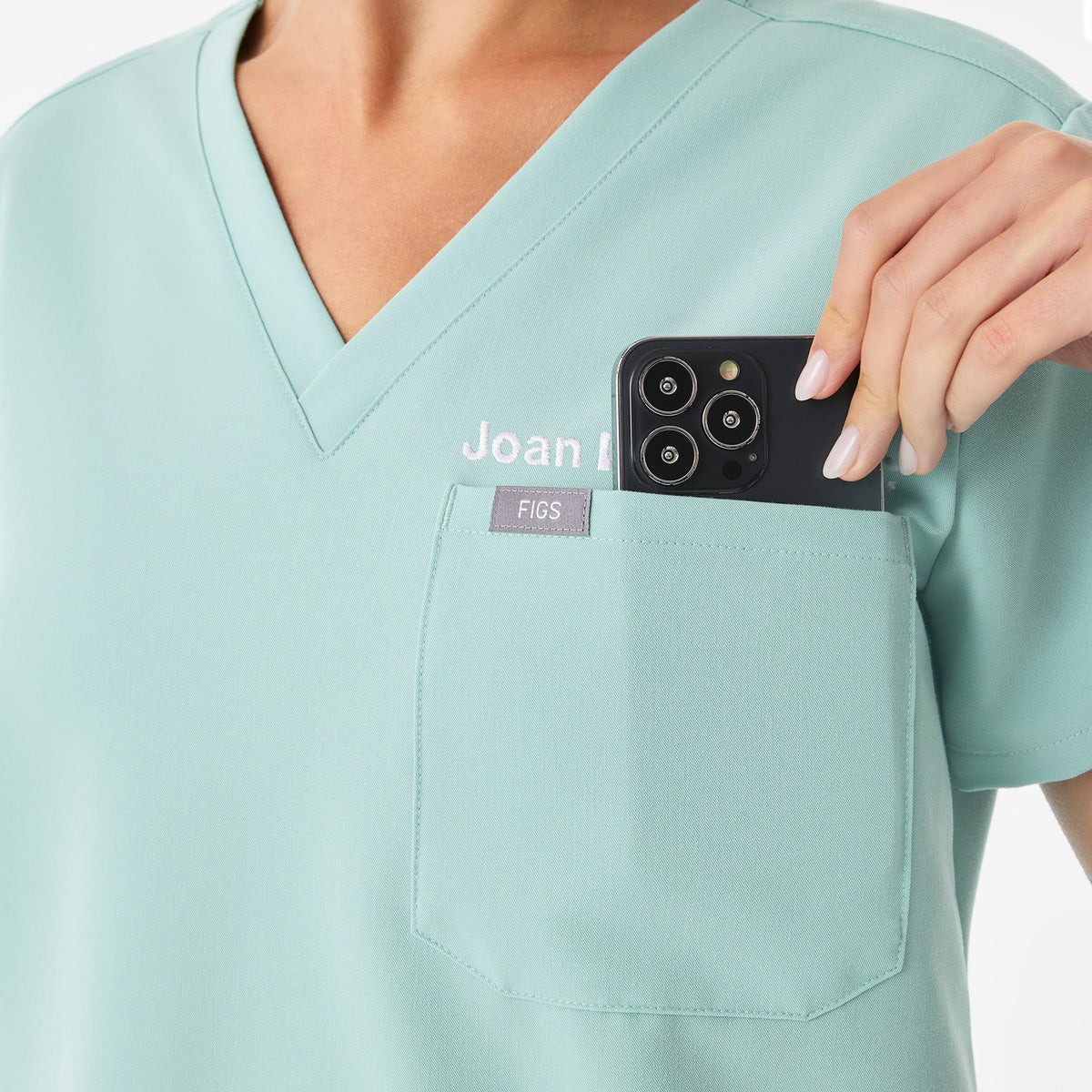 Catarina Scrub Top™ - Seaglass