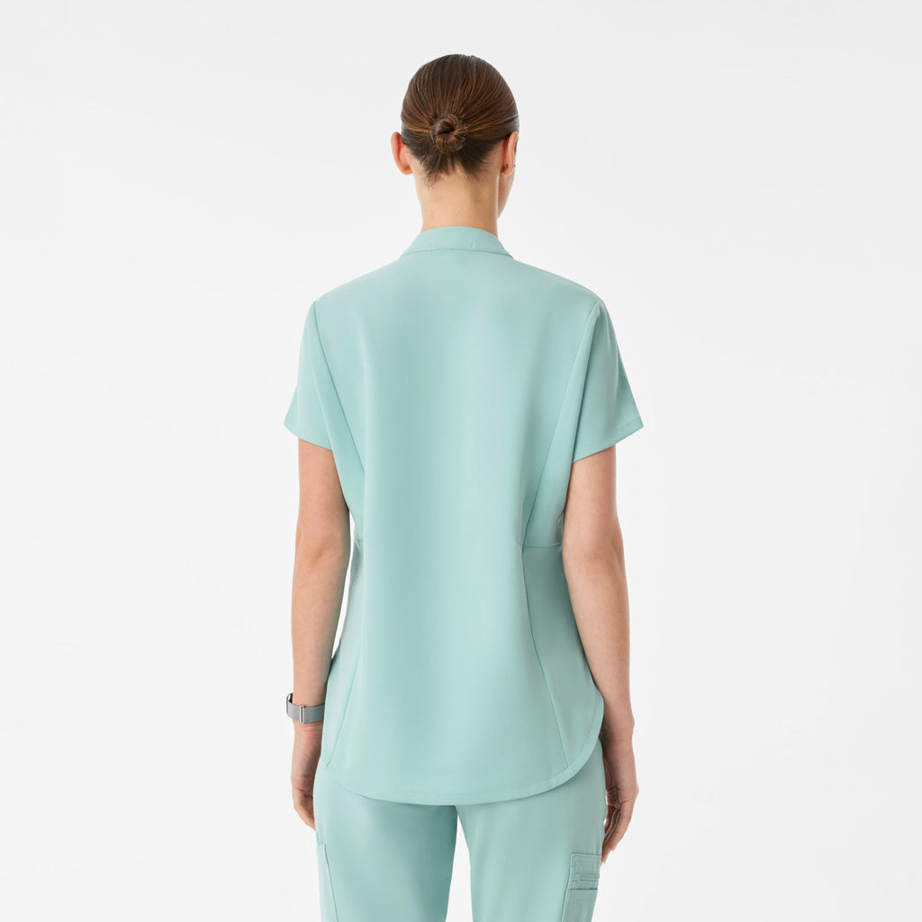 Montex Relaxed Scrub Top - Seaglass