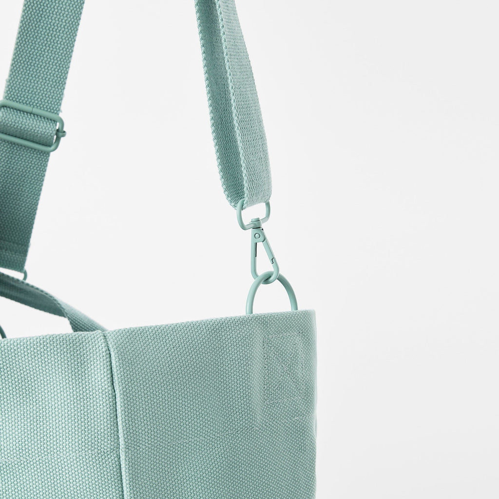 A Very Large Needle Detachable Strap Tote - Seaglass