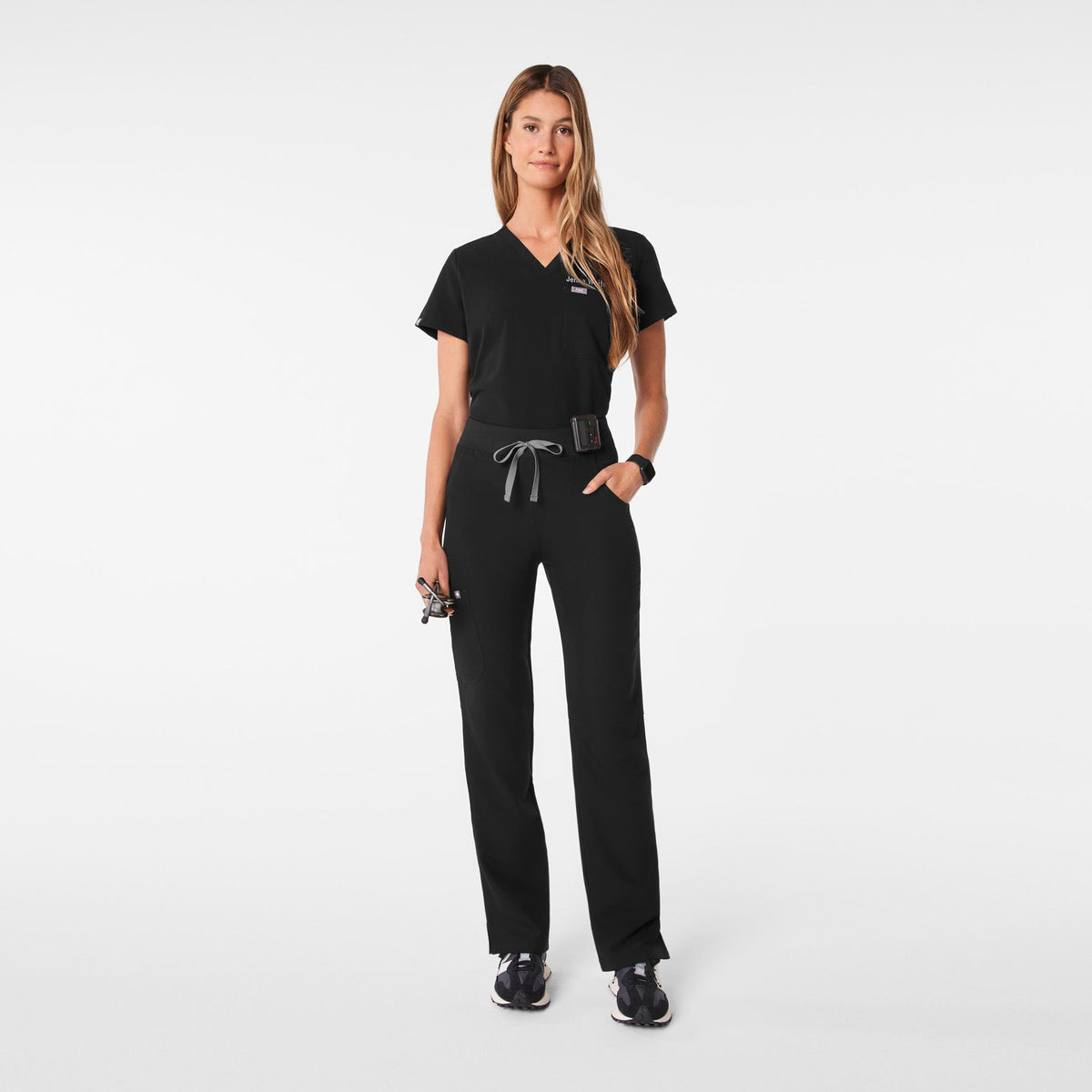 Kade High-Rise Straight-Leg Scrub Pant™ - Black