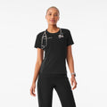 Eliza Slim Scrub Top - Black