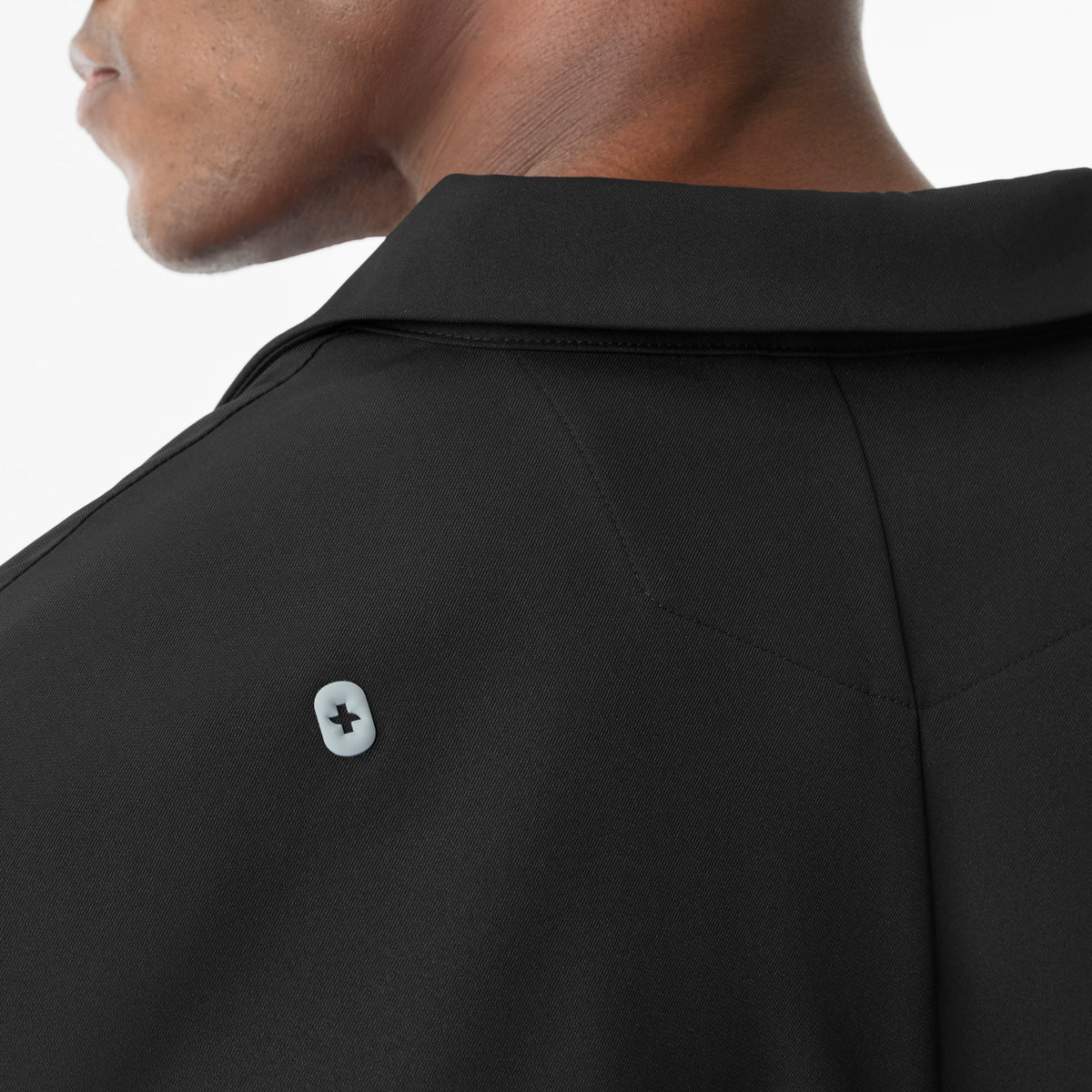 Harlem Long Slim Lab Coat - Black
