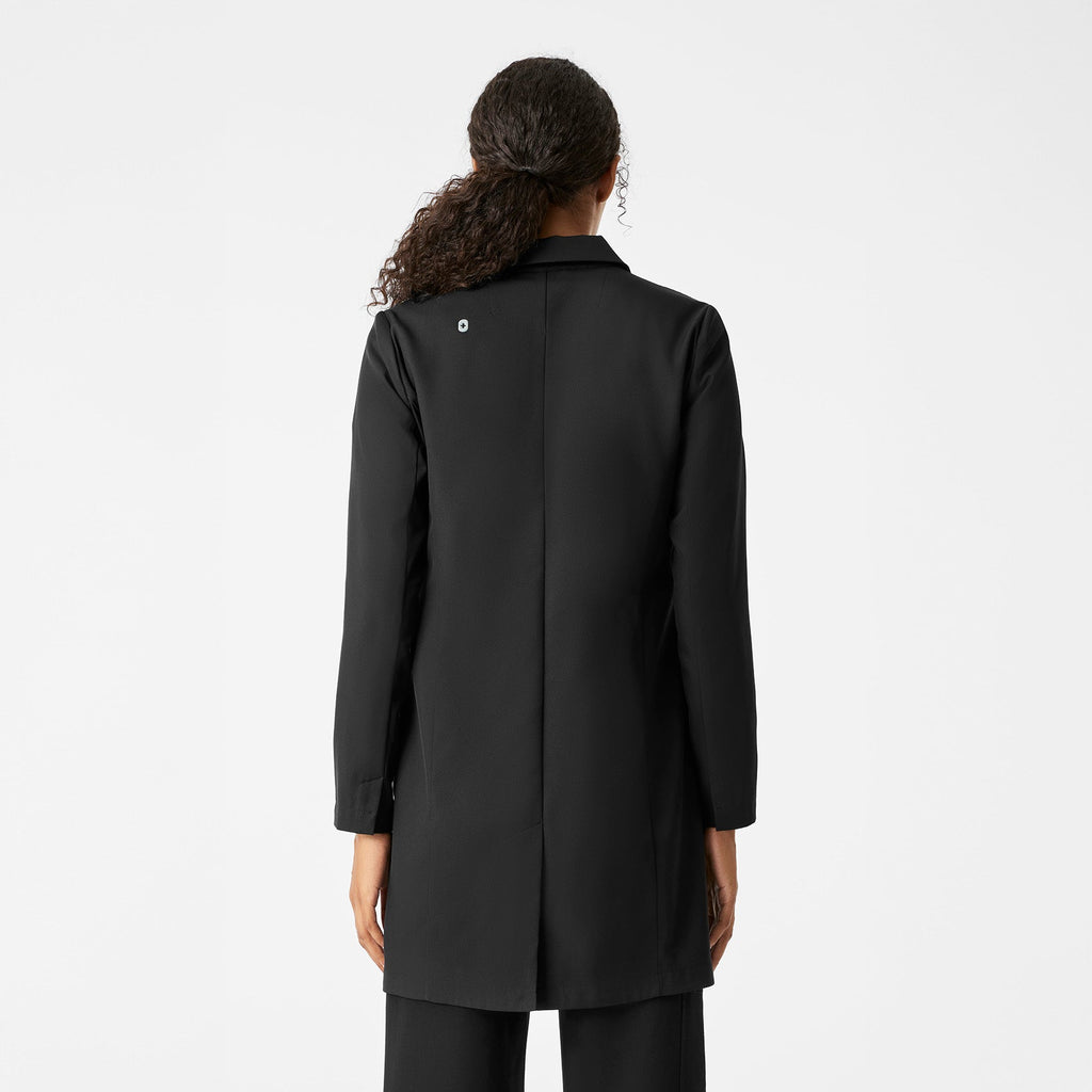 Bellevue Long Slim Lab Coat - Black