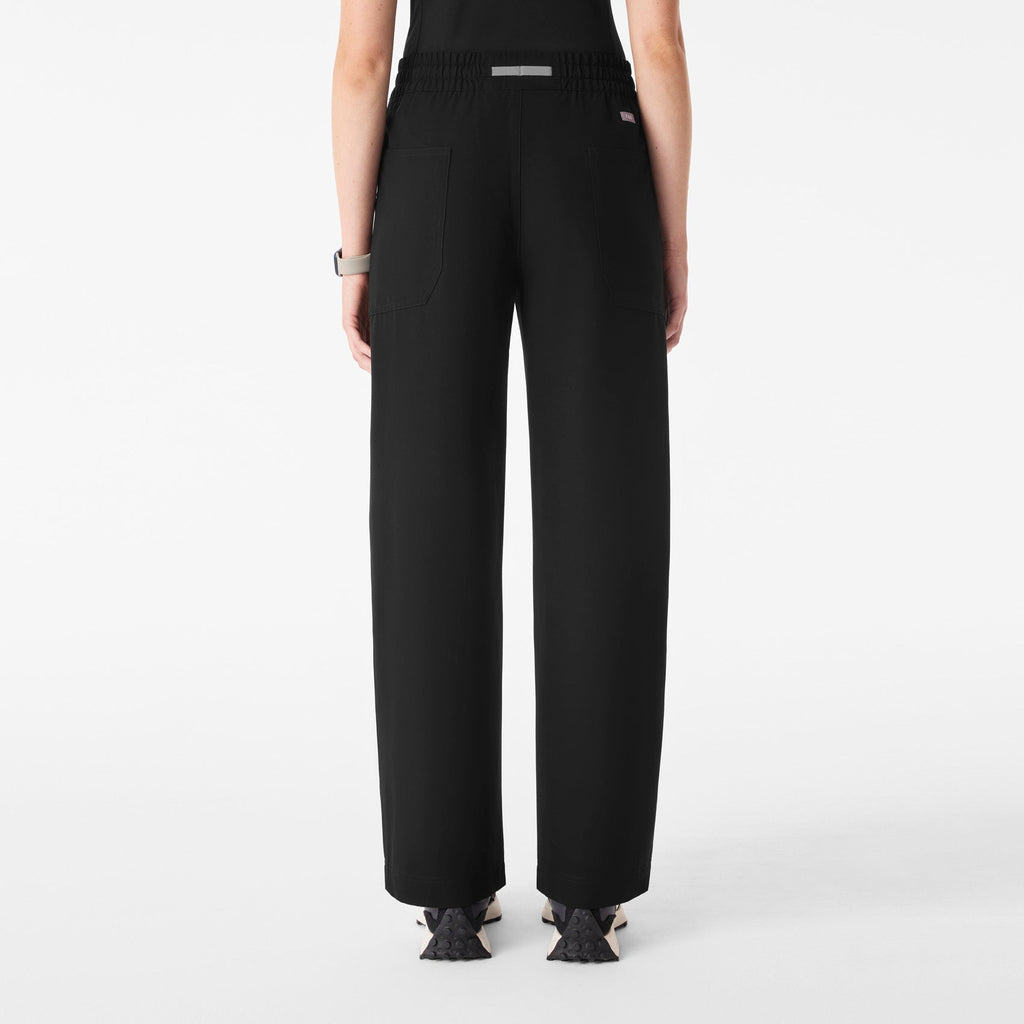 Roslyn Wide-Leg Scrub Pant - Black