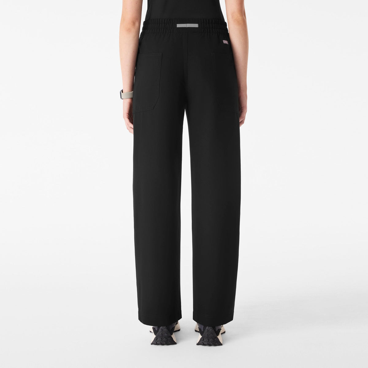 Roslyn Wide-Leg Scrub Pant - Black