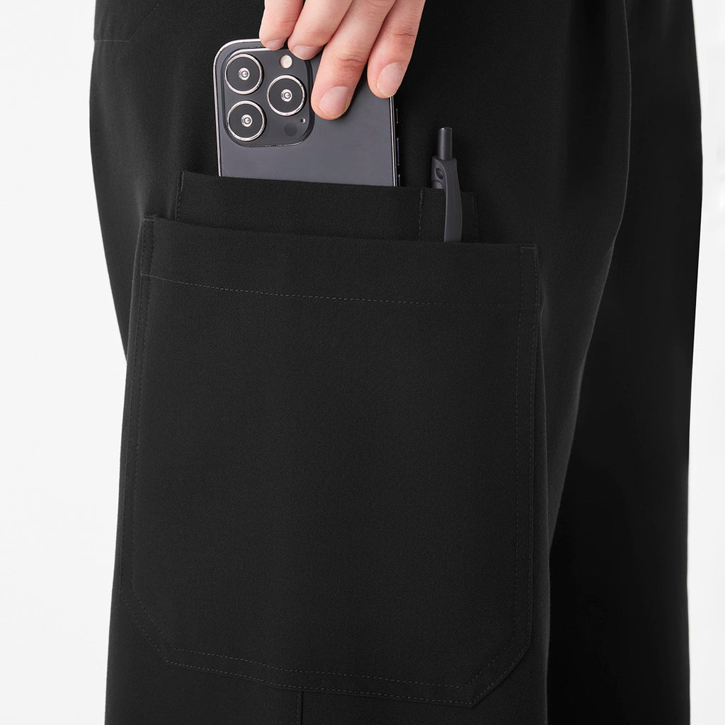 Shelby Ultra-High-Rise Wide-Leg Scrub Pant - Black