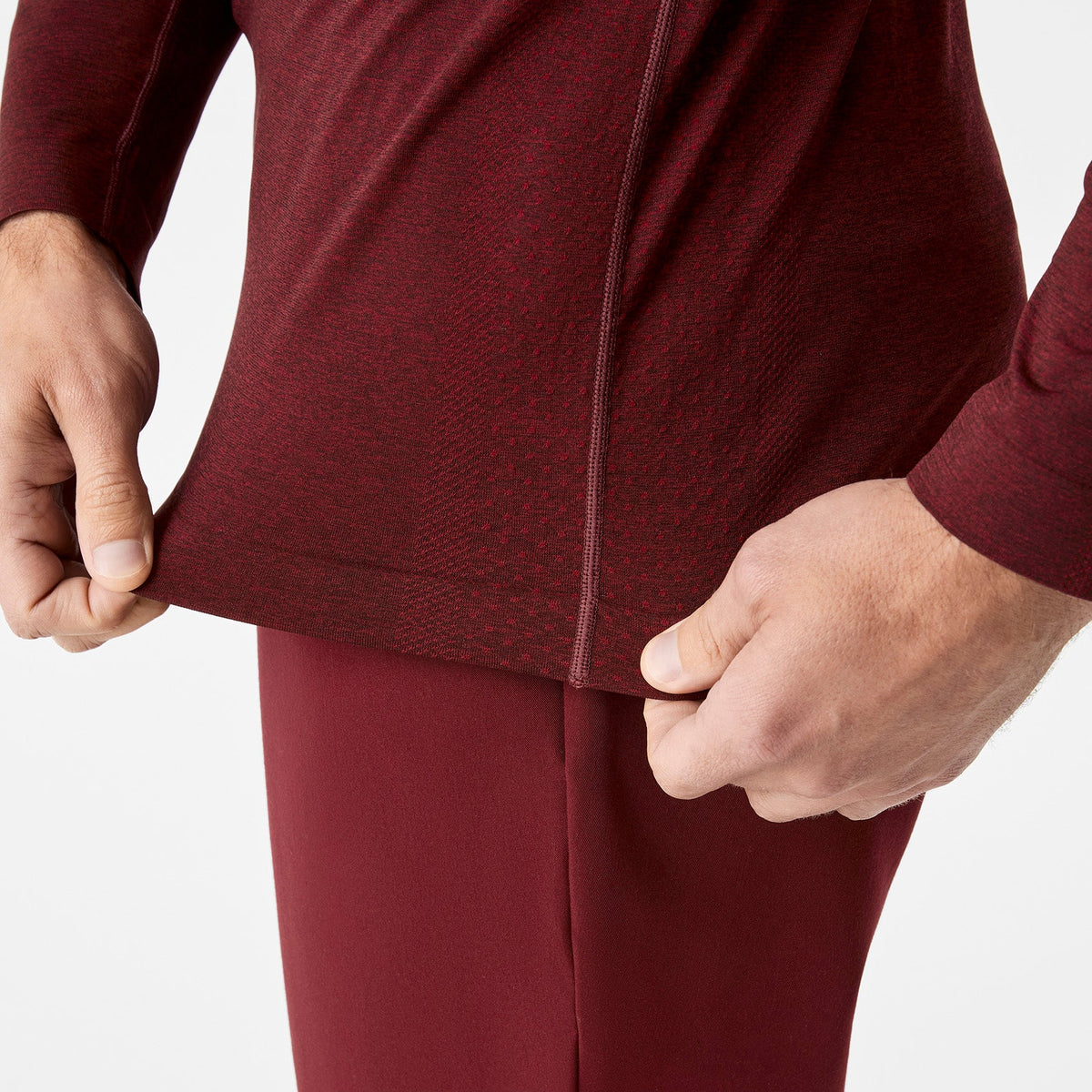 Makato Seamless Long-Sleeve Underscrub - Burgundy