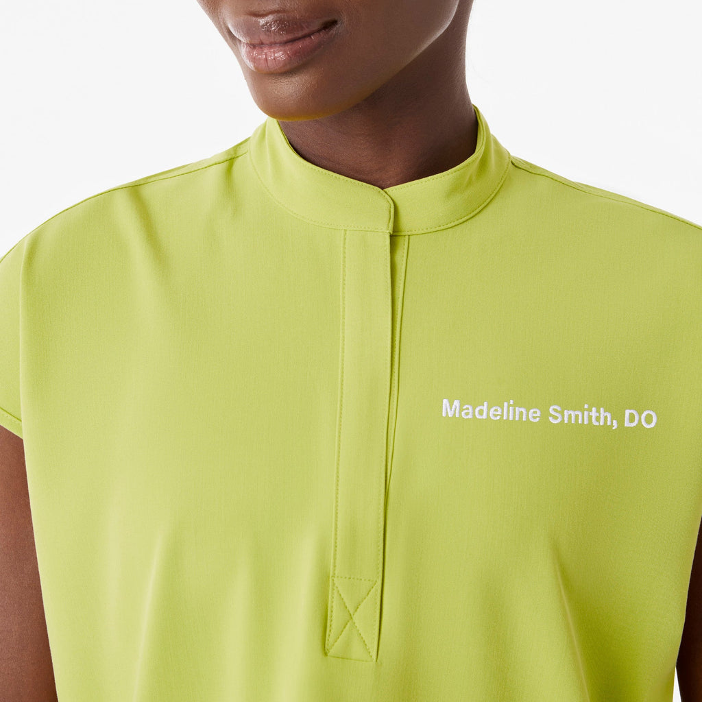 Rafaela Oversized Scrub Top™ - Celery