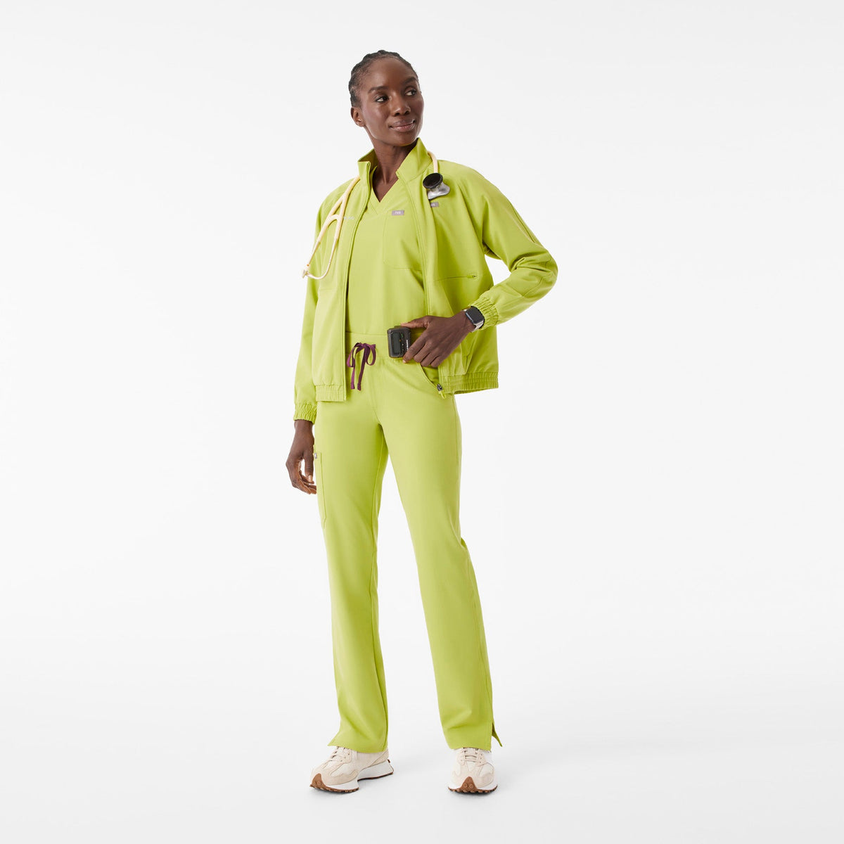 Sydney Scrub Jacket - Celery