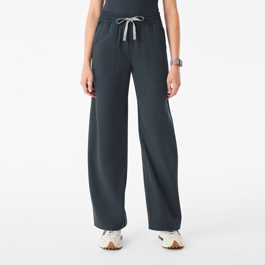 Roslyn Wide-Leg Scrub Pant - Dark Harbor