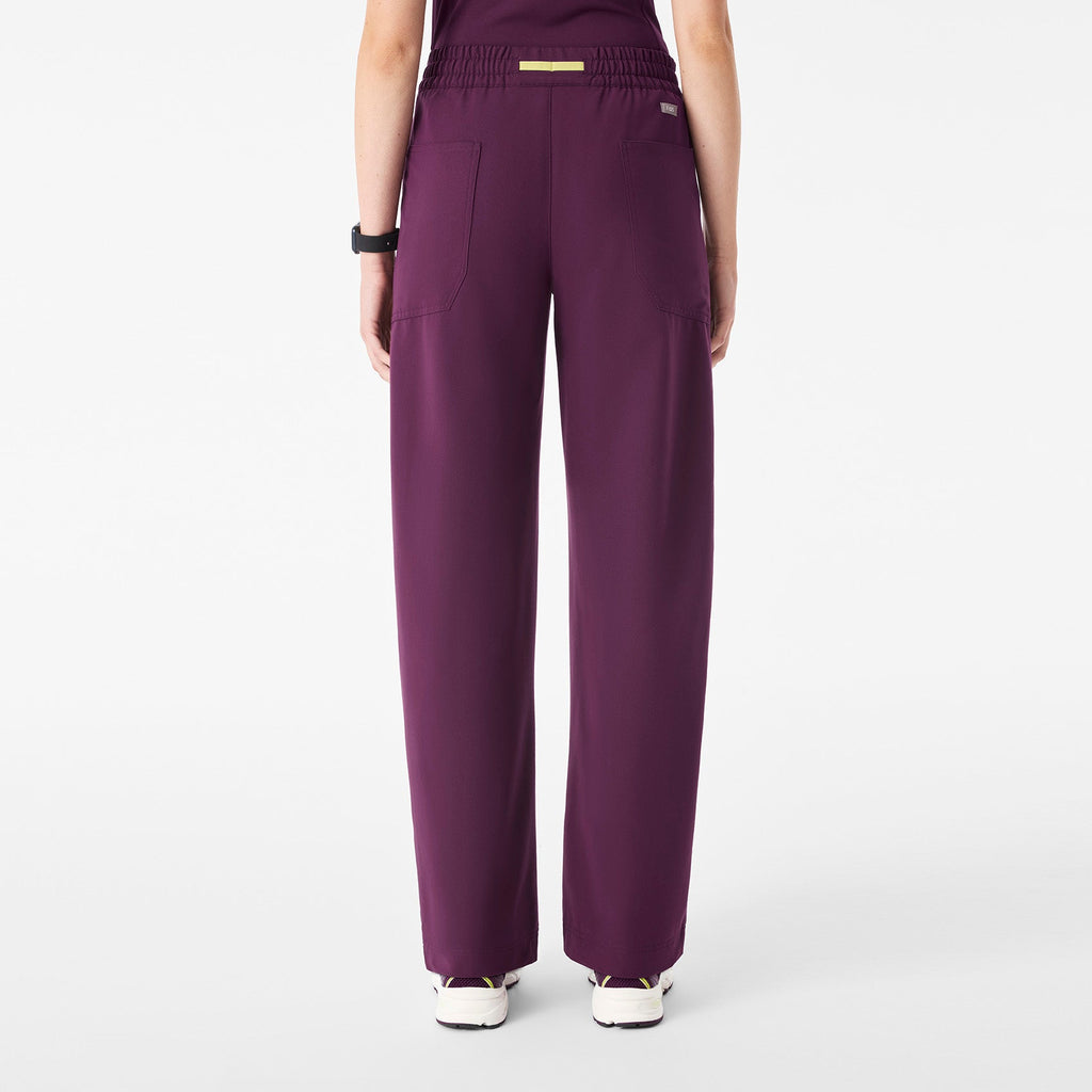 Roslyn Wide-Leg Scrub Pant - Deep Purple