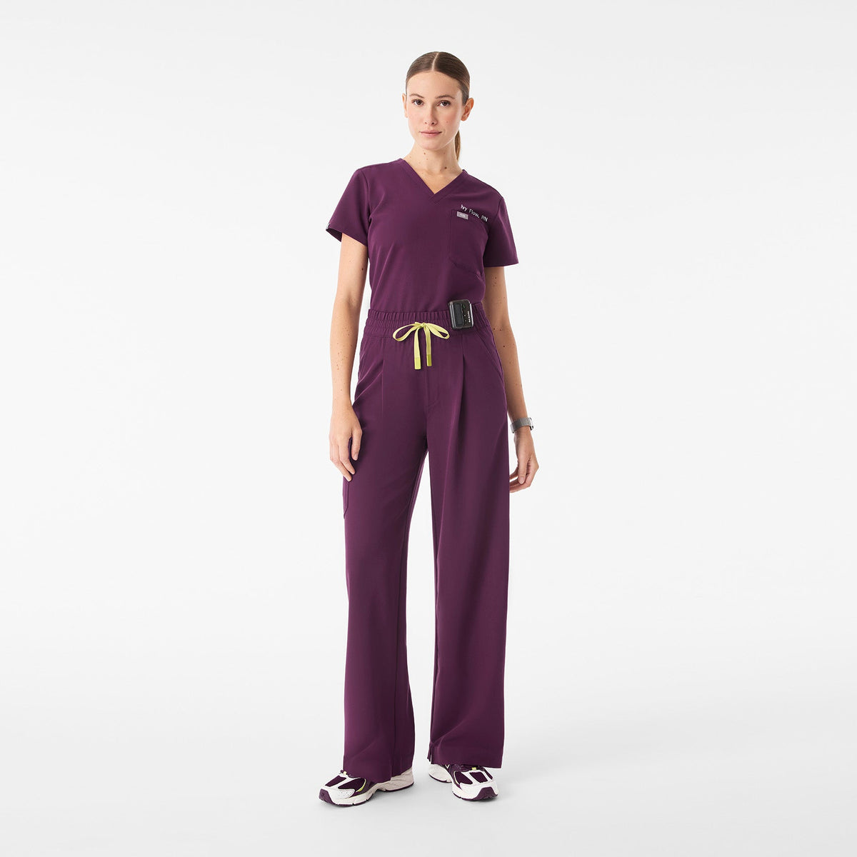 Shelby Ultra-High-Rise Wide-Leg Scrub Pant - Deep Purple