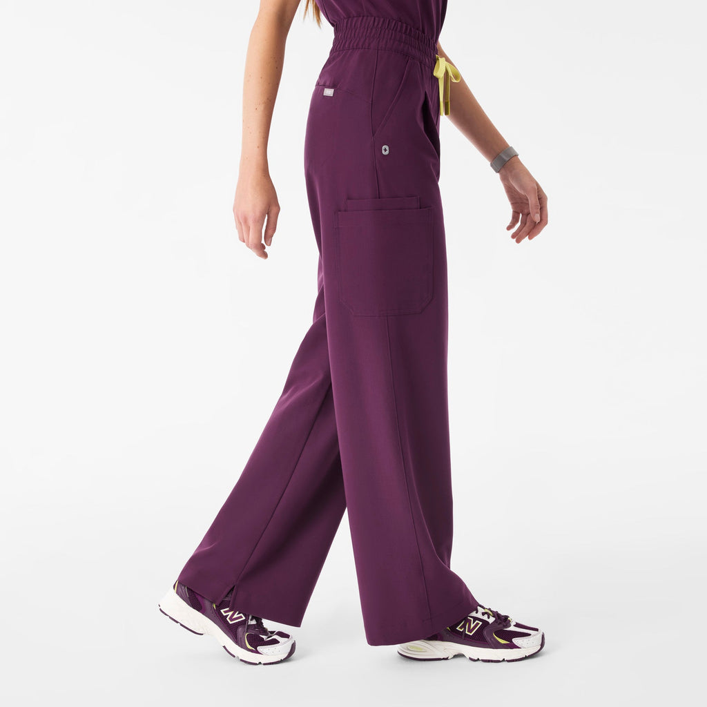 Shelby Ultra-High-Rise Wide-Leg Scrub Pant - Deep Purple