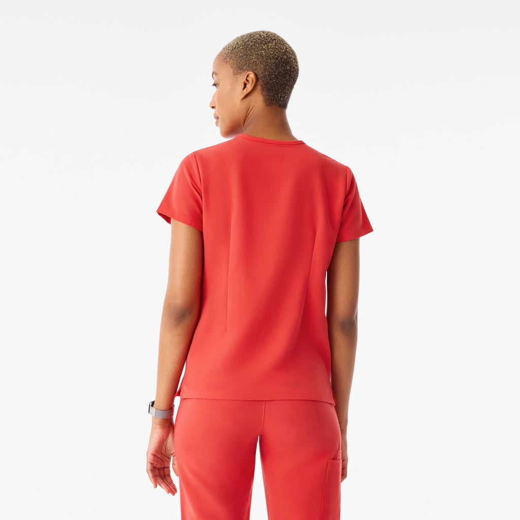 Casma Scrub Top™ - Hibiscus