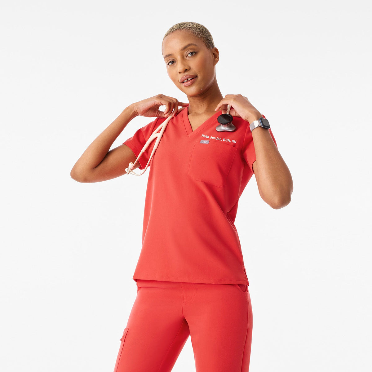 Catarina Scrub Top™ - Hibiscus