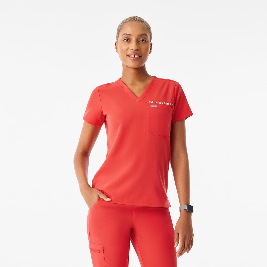 Catarina Scrub Top™ - Hibiscus