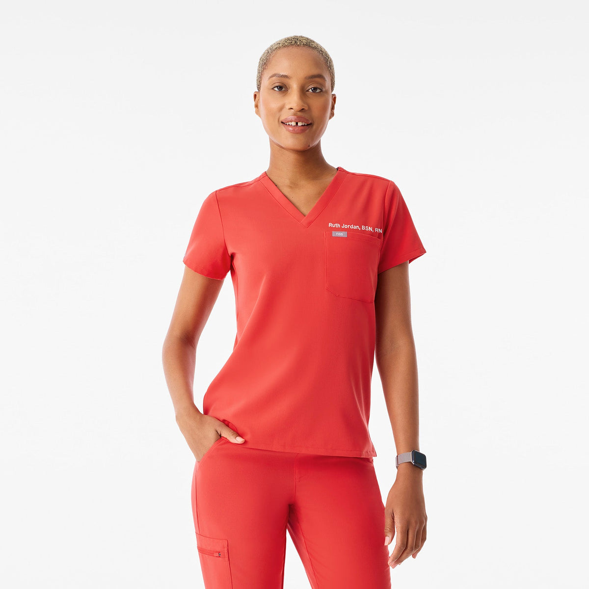 Catarina Scrub Top™ - Hibiscus