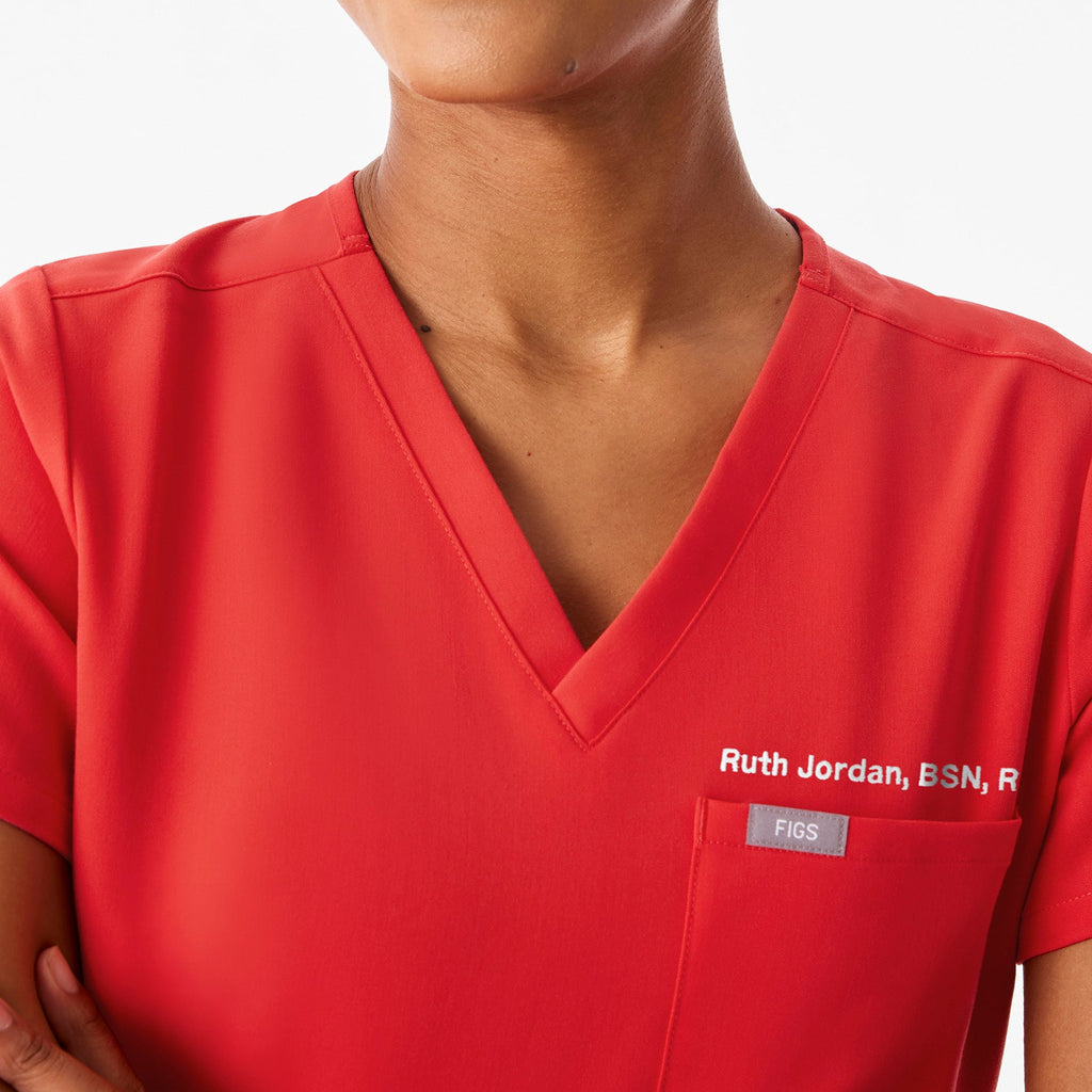 Catarina Scrub Top™ - Hibiscus