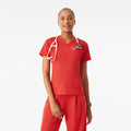 Everly Slim Scrub Top - Hibiscus