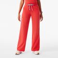 Isabel High-Rise Wide-Leg Scrub Pant - Hibiscus