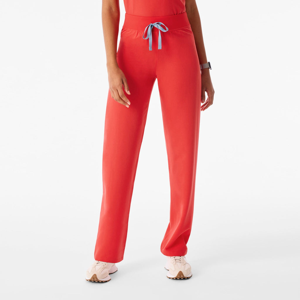 Livingston High-Rise Straight-Leg Scrub Pant™ - Hibiscus