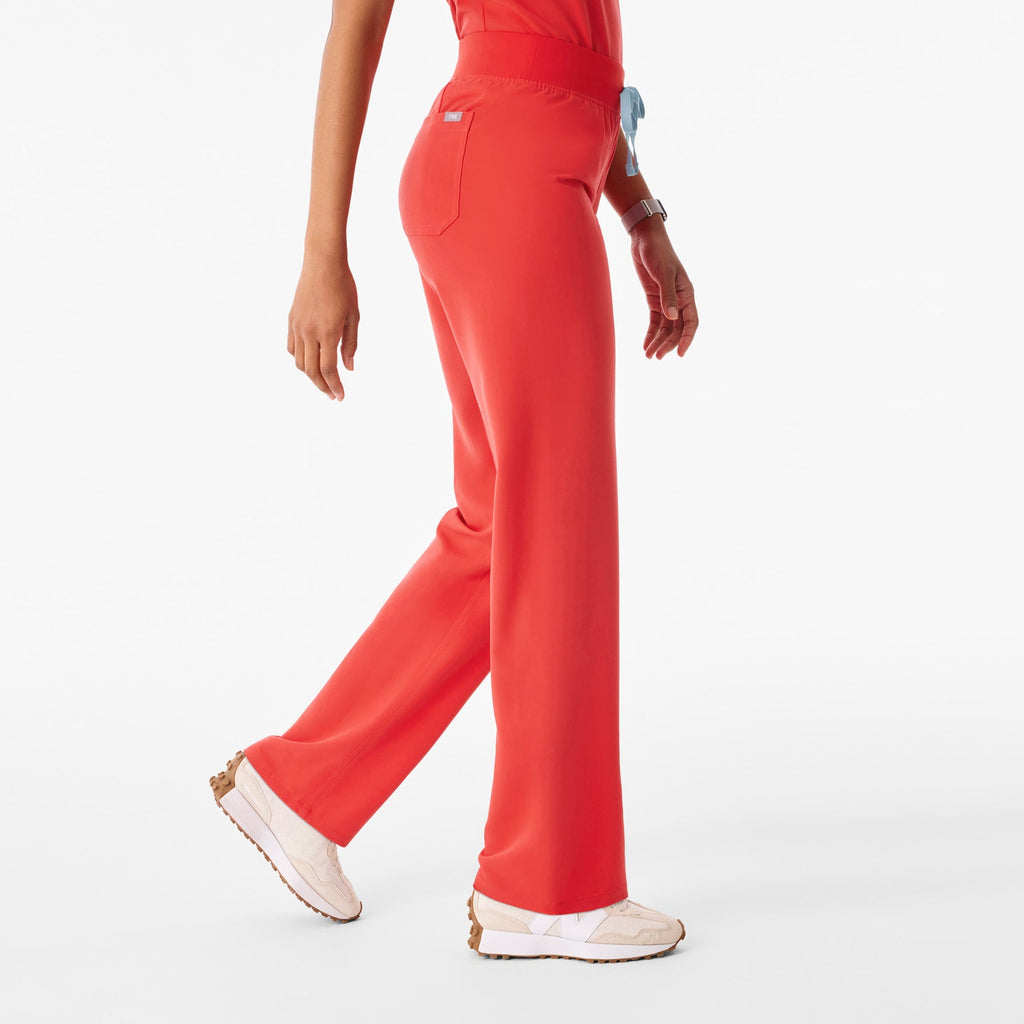 Livingston High-Rise Straight-Leg Scrub Pant™ - Hibiscus