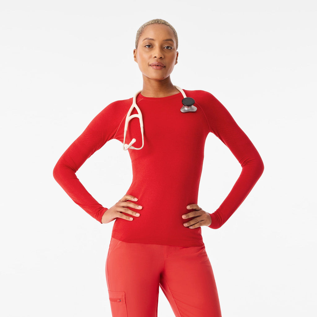 Salta Seamless Long-Sleeve Underscrub - Hibiscus
