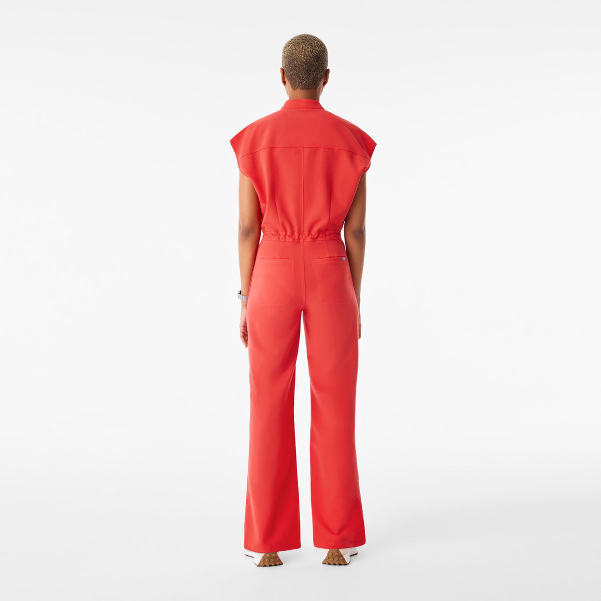 Rafaela Wide-Leg ScrubJumpsuit™ - Hibiscus