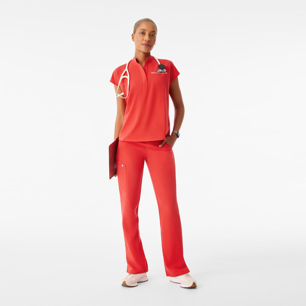 Rafaela Oversized Scrub Top™ - Hibiscus