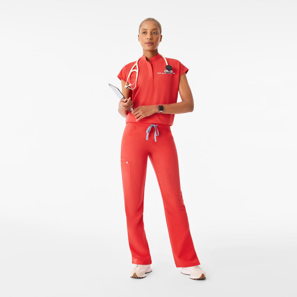Rafaela Oversized Scrub Top™ - Hibiscus